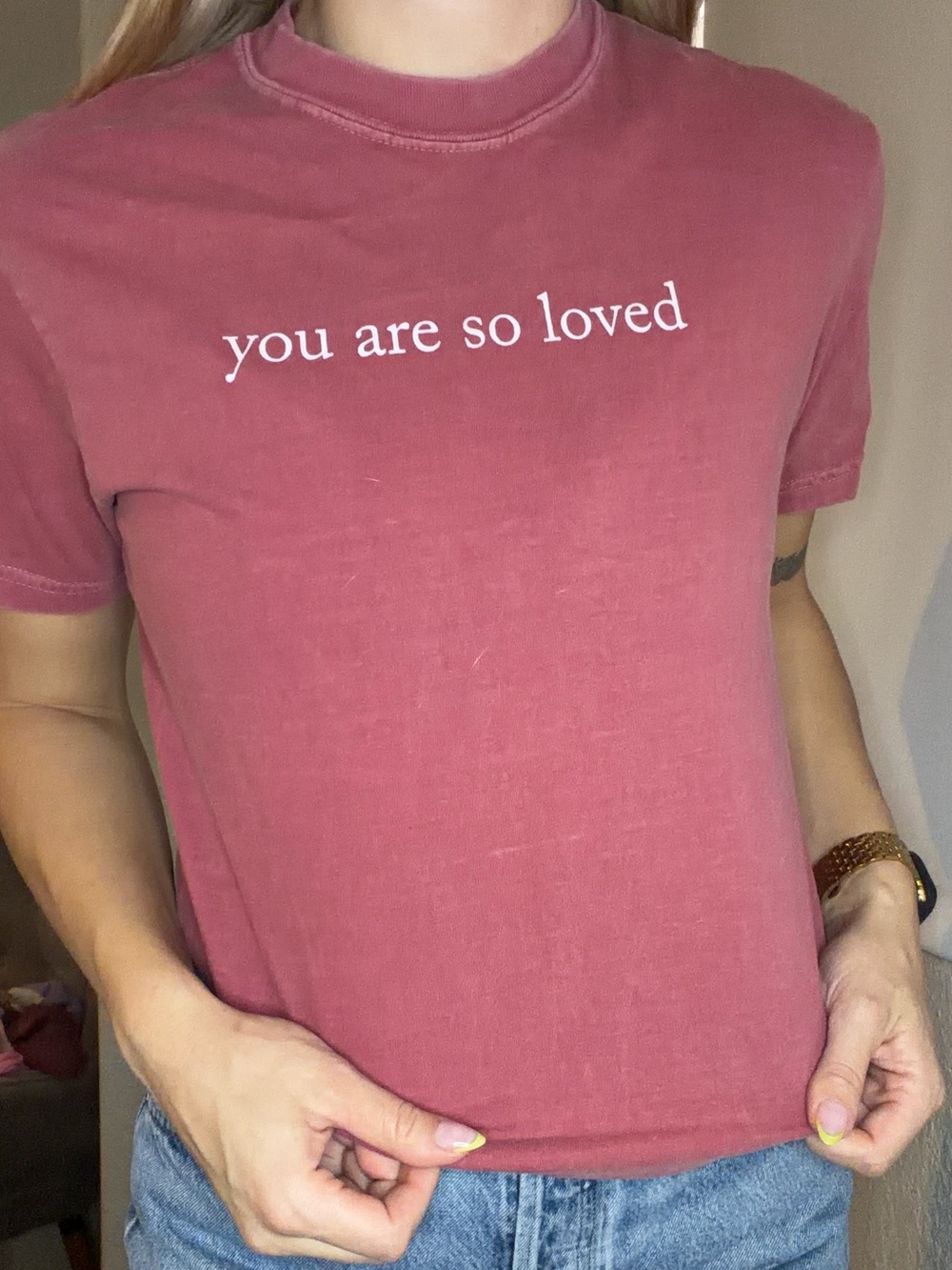 💕LOWEST PRICE💕Comfort Colors Red Tee - 'You Are So Loved'
